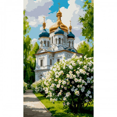 Картина по номерам Santi Храм весной 955651 30х50 см