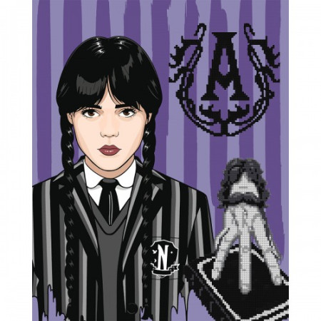 Картина по номерам с алмазной мозаикой Santi Wednesday Gothic duo 954993 40х50 см