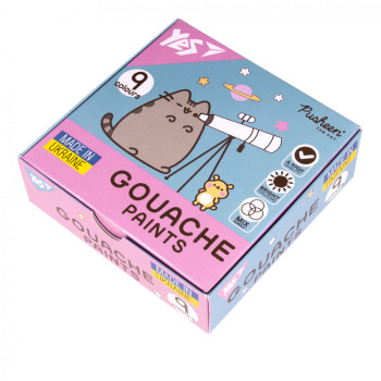 Гуашь YES Pusheen 230401 9 цветов