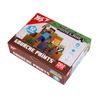 Гуашь YES Minecraft 230407 12 цветов