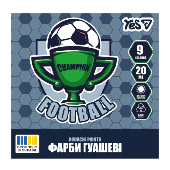 Гуашь YES Football 230452 9 цветов