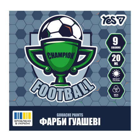 Гуашь YES Football 230452 9 цветов
