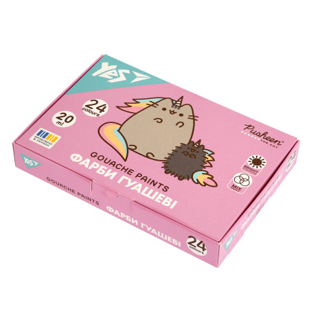 Гуашь YES Pusheen 230404 24 цвета