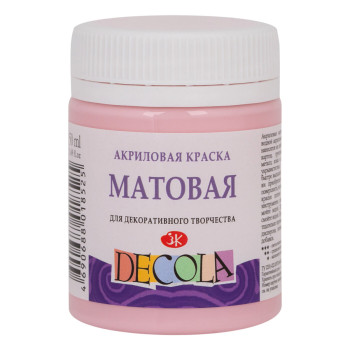 Краска акриловая матовая ЗХК DECOLA 353524 50 мл розовая