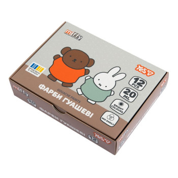Гуашь YES Miffy 230446 12 цветов