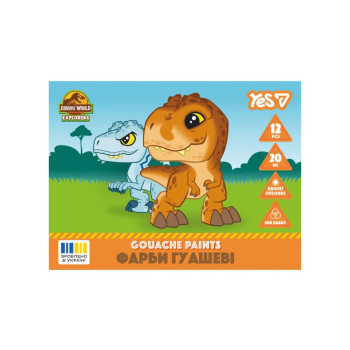 Гуашь YES Jurassic World Kids 230443 12 цветов