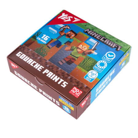 Гуашь YES Minecraft 230408 16 цветов