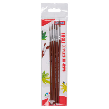 Набор кистей художественных 1 Вересня 310183 5 шт