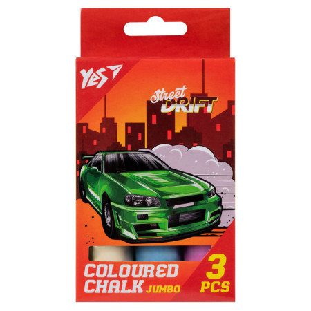 Мел цветной YES JUMBO Street Drift 400494 3 цвета