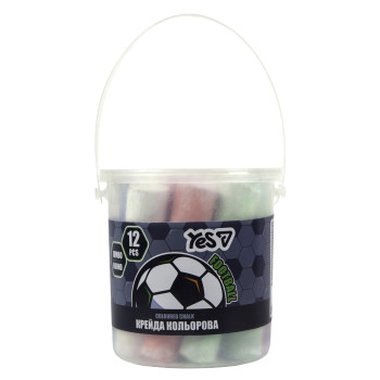 Мел цветной круглый Yes JUMBO Football 400565 12 цветов