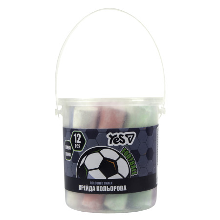 Мел цветной круглый Yes JUMBO Football 400565 12 цветов