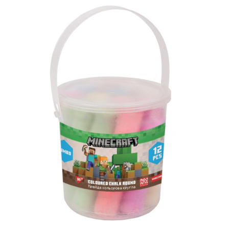 Мел цветной круглый Yes JUMBO Minecraft 400549 12 цветов