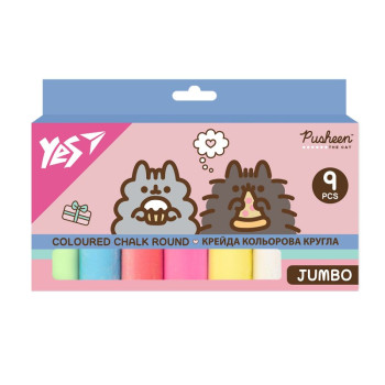 Мел цветной круглый Yes Pusheen 400562 9 цветов