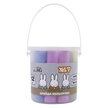 Мел цветной круглый Yes JUMBO Miffy 400566 12 цветов