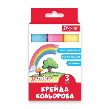 Мел цветной 1Вересня Classic JUMBO 400551 3 цвета