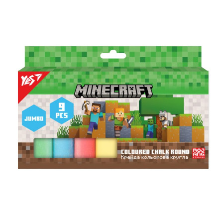 Мел цветной круглый Yes Minecraft 400561 9 цветов
