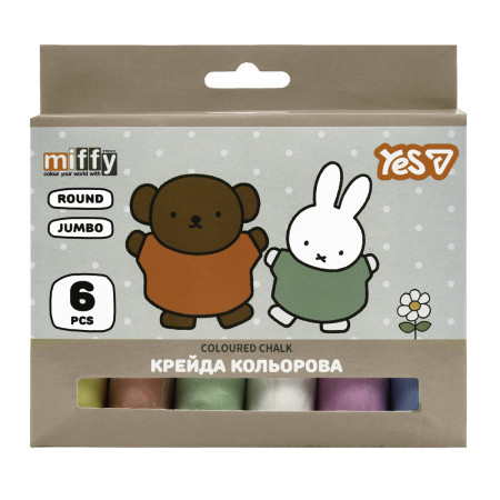 Мел цветной круглый Yes JUMBO Miffy 400570 6 цветов