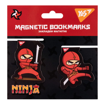 Закладка магнитная для книги YES Ninja 2 707916 2 шт