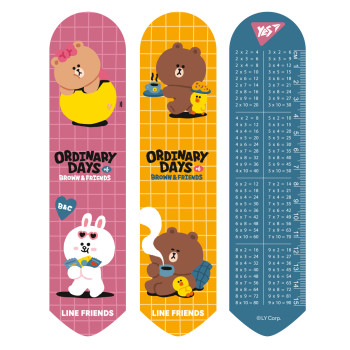 Закладка для книги 2D YES Line Friends brown 708137 19х4.5 см