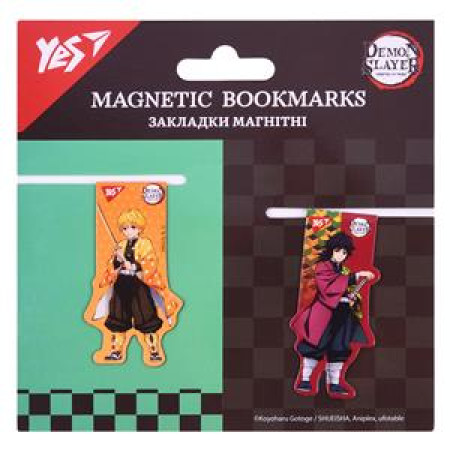 Закладка для книги магнитная YES Demon Slayer 708280 2 шт