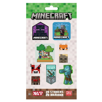 Набор наклеек 2D YES Minecraft Characters 708531 9 наклеек
