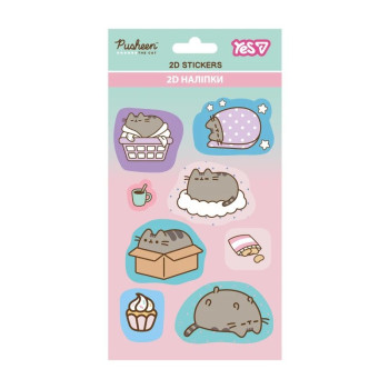 Набор наклеек YES 2D Pusheen Snacks 708842