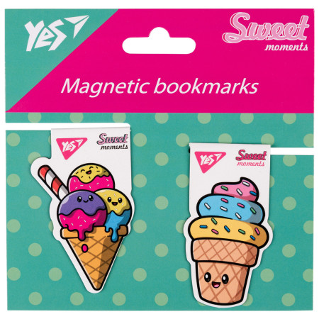 Закладка магнитная для книги YES Sweet Cream Ice cream 708115 2 шт