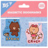 Закладка для книги магнитная YES Line Friends Brown and Choco 708106 2 шт