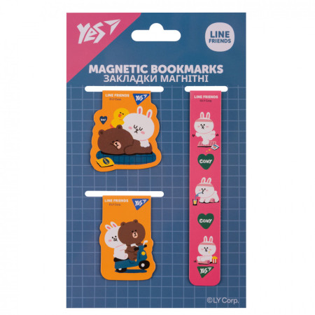 Закладка для книги YES Line Friends 708357 3 шт