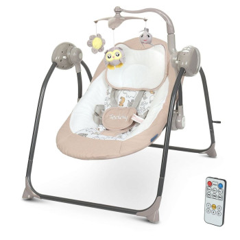 Кресло-качалка El Camino Teddy ME-1075-Beige-Animal светло-бежевое