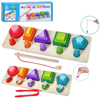 Деревянная игрушка Геометрика TREE TOYS MD 1983 15 деталей