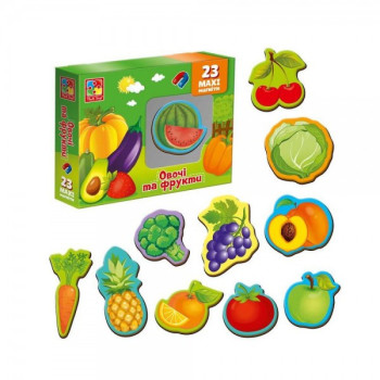 Игра магнитная Vladi Toys Овощи и фрукты VT3106-28 23 предмета