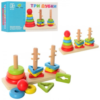 Деревянная игрушка ББ Пирамидка-ключ MD-1321 22 см