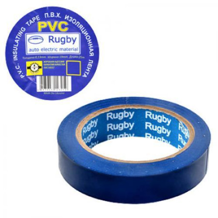 Изолента 25 м синяя Stenson RUGBY-25-m-blue 10 шт/уп