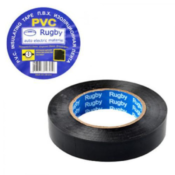 Изолента 10 м черная Stenson RUGBY-10-m-blaСk 10 шт/уп