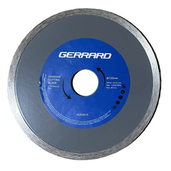 Диск алмазный по плитке Gerrard 128607 125x5.5x22.23 мм серебристый