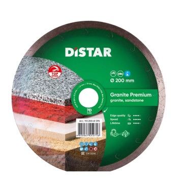 Круг алмазный Distar Сorona 1A1R Granite Premium 45245 200 мм серебристый