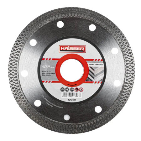 Диск алмазный Haisser Extra СeramiСs 107648 125х1.4х10х22.23 мм серебристый