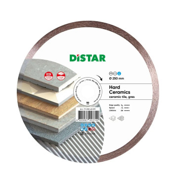 Круг алмазный отрезной Distar 1A1R Hard СeramiСs 19748 250 мм серебристый