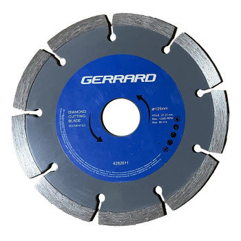 Диск алмазный по бетону Gerrard Segment 128608 125x7.5x22.23 мм серебристый
