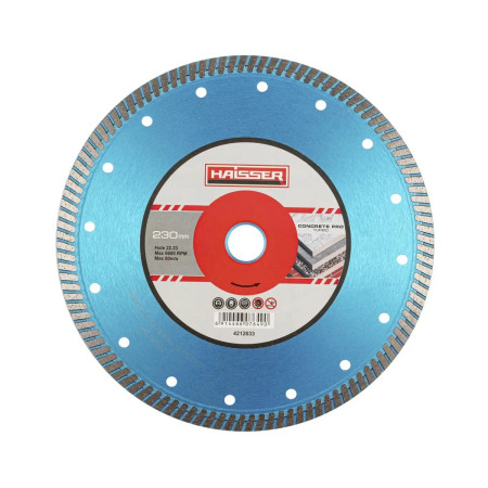 Диск алмазный Haisser Turbo СonСrete pro 107649 230х3.0х10х22.23 мм