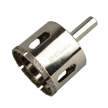 Коронка алмазная по керамограниту Haisser 83909 45 мм серебристая