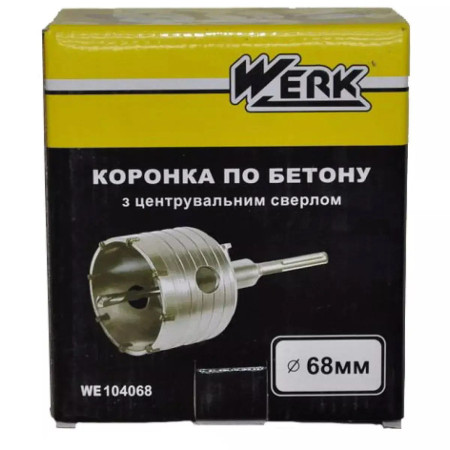 Коронка по бетону SDS-Plus Werk 34854 68 мм