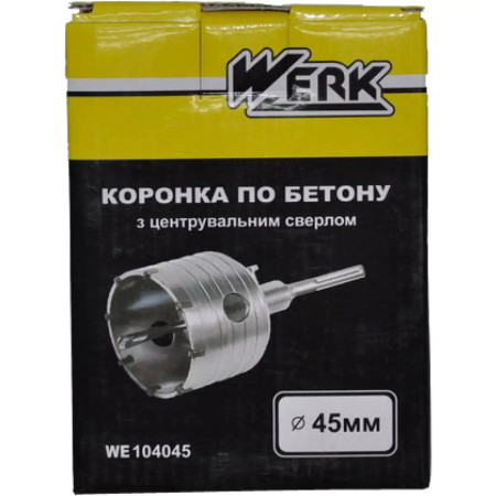 Коронка по бетону SDS-Plus Werk 34851 45 мм