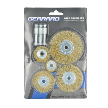 Набор проволочных щеток 5 шт Gerrard 131919 25, 38, 50, 62, 75 мм