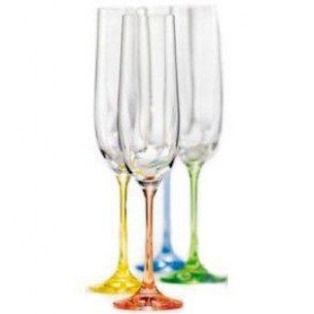 Набор бокалов для шампанского 6 шт 190 мл Rainbow Bohemia 40729/D4641/190
