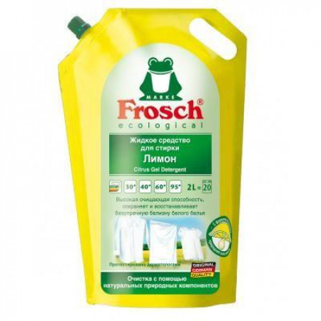 Концентрированное жидкое средство для стирки 2 л Лимон Frosch 4009175112965