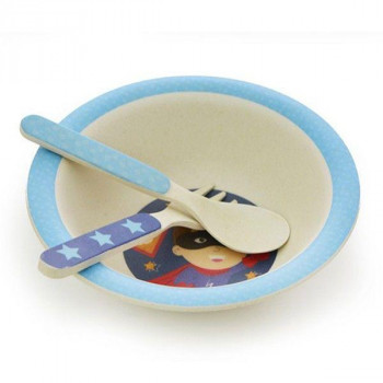Детский набор посуды Fissman Супер мальчик FS-8819 3 предмета голубой