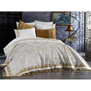 Комплект постельного белья с покрывалом Adel Evelina Arya AR-TR1006877