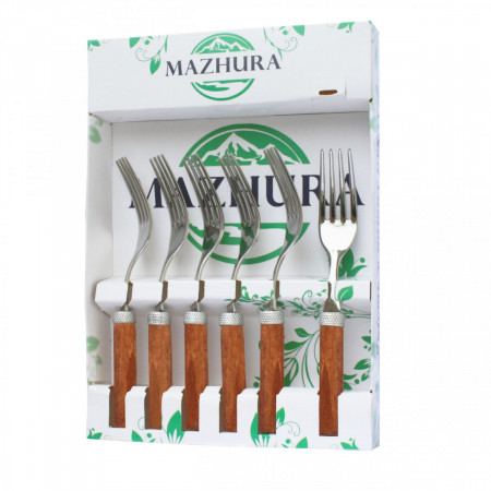 Набор вилок закусочных Mazhura Wood Walnut MZ-506096 6 шт